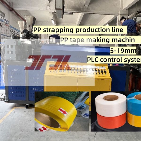Buy Plastic extruder PP strapping machine PP strapping tape production equipment PP strapping tape production line with PLC control system at wholesale prices