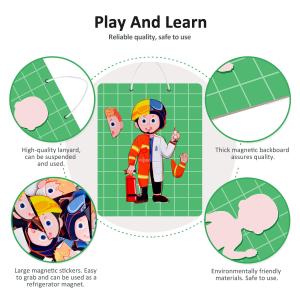 Logical Thinking Training Magnetic Puzzle For Policemen Firefighter Careers