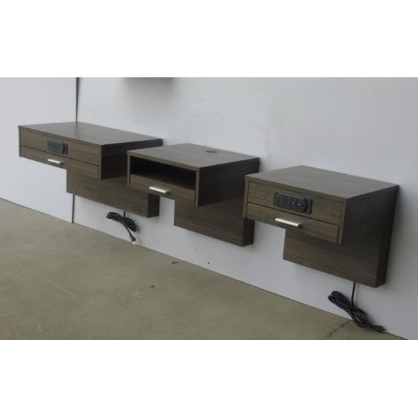 Wooden Floating Hotel Bedside Tales , Bedroom Night Stands 30% Sheen