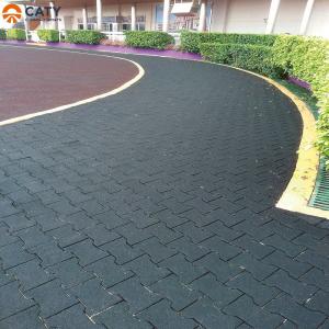 Anti-slip 20mm Thick Dog-bone Rubber Tile for Fitness Path and Racecourse,