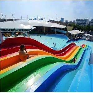 High-Speed Racing Rainbow Fiberglass Slide for Commercial Water Parks with 30-60