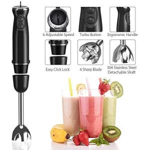 Household Variable Speed Stick Blender , Powerful Hand Blender With Whisk