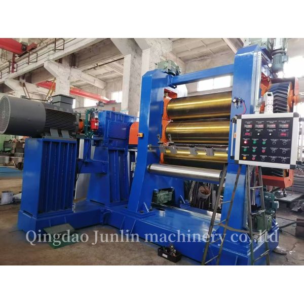 Efficient Adjustable Speed 4 Roll Rubber Calender Machine With Chilled Cast Iron