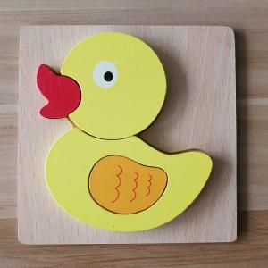 Wooden Cartoon Animal 3D Puzzle Children Early Education Cognitive