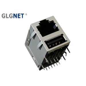 Magnetic RJ45 Connector 10 / 100 Base - T RJ45 USB Connector Tab Up USB 2.0