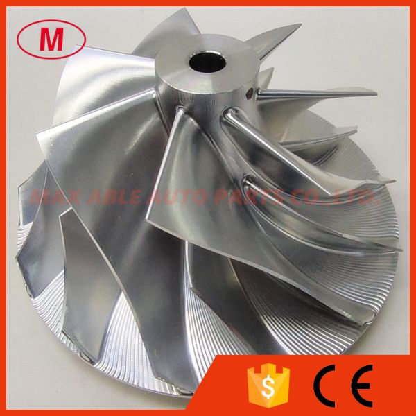 HE451VE/HE400VG 3779401 7+7blades 66.95/93.00mm LEP style turbo milling/aluminum 2618/billet compressor wheel for 3798515RX, 5448260RX, 5459711,