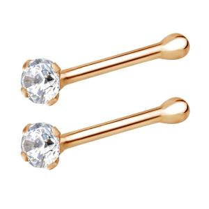 7mm 14k Gold Nose Ring , Non Irritating Nose Piercing Jewelry OEM