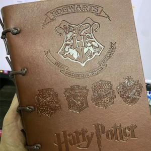 Thickened Imitation Leather Threading Handbook Kraft Paper Notebooks With Inside