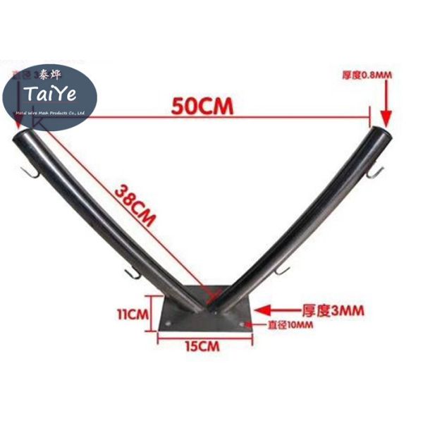 Buy Durable SS304 Barbed Wire Fence Brackets Round Tube Type Used On Fence Or Wall at wholesale prices