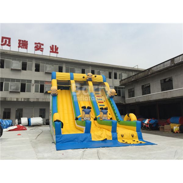Amusement Commercial Inflatable Water Slide With Pool Silk Printing