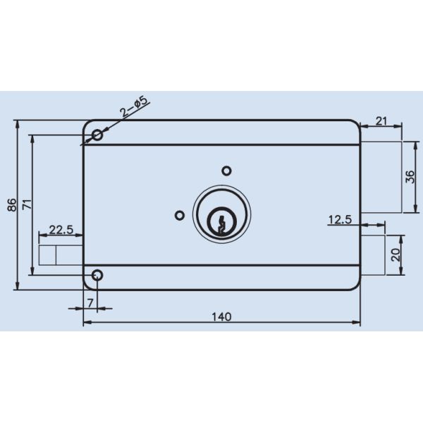 Long Lasting Single Cylinder Rim Door Lock with Included Strike Plate and OEM Finish