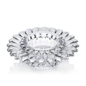 Unique creative Sunflower clear crystal glass candelabra candlestick holder