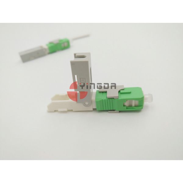 SC Mechanical Fast Fiber Optic Filed Installable Connector APC Green Pre Polished