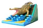 Durable Huge Inflatable Slide King Crocodile Dual Slide Eco - Friendly Wss-259
