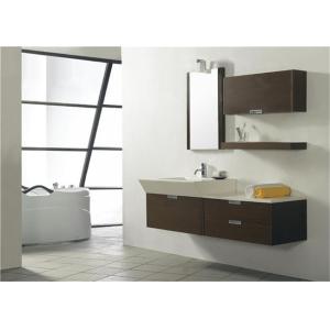 Modern Style Custom Bathroom Vanity Cabinets Lacquer Surface With Quartz