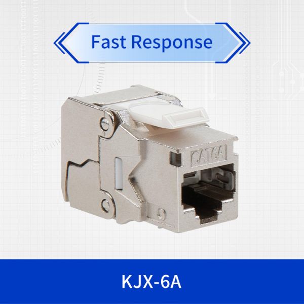Buy KJ Series Modular Jack, RJ45, Cat6A Shielded, Silver at wholesale prices