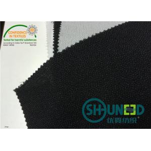Black Woven Interlining Fabrics ( Etretelas ) With Double Dot PA Coating