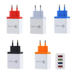 18W 4 USB Universal Charging Kit PVC ABS Fireproof Plastic Material