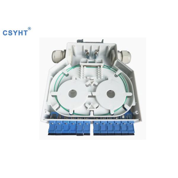 Din Rail Mounted FTTH Fiber Optic Terminal Box 6 12 Port With Duplex LC SC ST