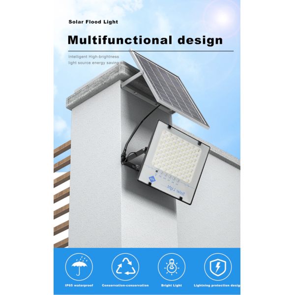 25w Outdoor LED Solar Flood Lights Lamp 6000K Color Temperature