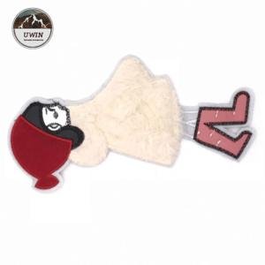 Hot Selling Red Hat Plus White Coat Girl Towel Embroidery Patch#L30018