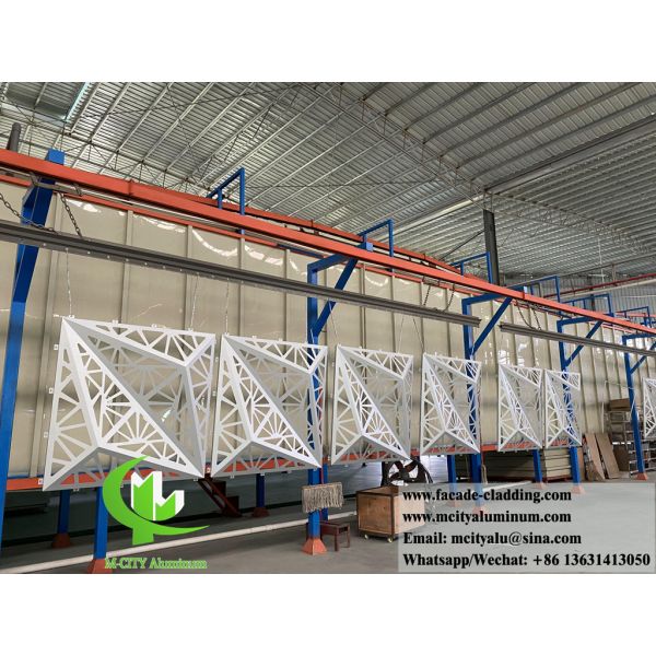 Customized 3D Aluminum Cladding Panel with Perforation Patterns and PVDF Paint Coating in 1000x1000mm Standard Size