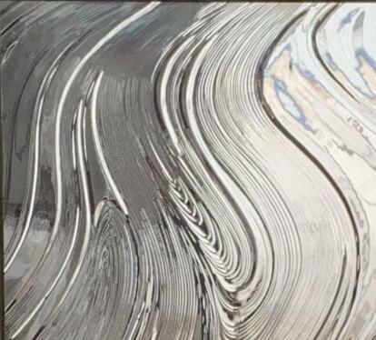 Baroque Fluted Ribbed Patterned Glass For External Doors White Back Painted Glass Texture