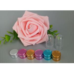 Silver ISO9001 Clear Pill Bottles With Aluminum Bullet Cap