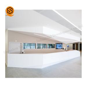 Acrylic Solid Surface Reception Desk Joint Invisible Semi Matt SGS