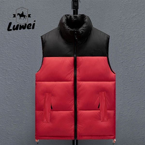 Winter Clothing Thick Gilets Quilted Warm Utility Contrasting Colors Sleeveless