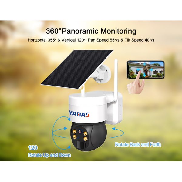 LTE Cellular Security Camera 4MP HD Night Vision Solar 4G Camera