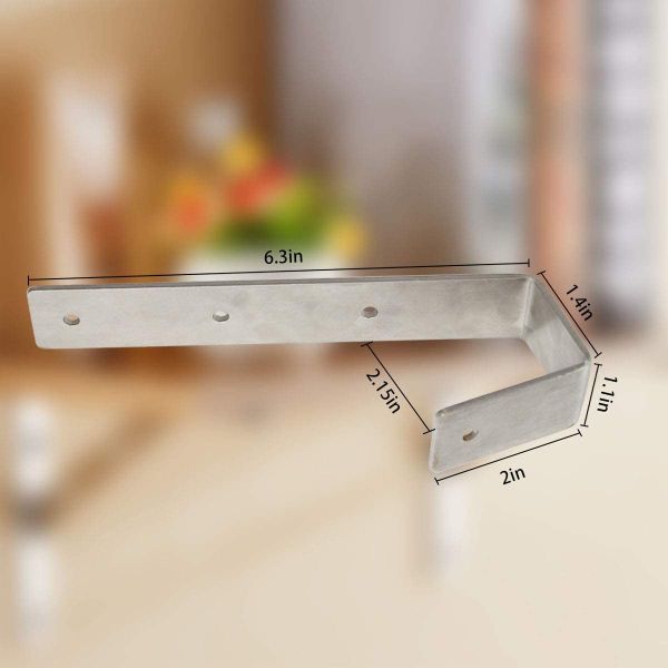 Stainless Steel Bunk Bed Ladder Hooks Inside Width 1.4*2.15* Length 6.3inch Pack of 2