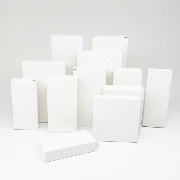 Minimalist White Customized Set Stackable Blank Packaging Boxes For Jewelry