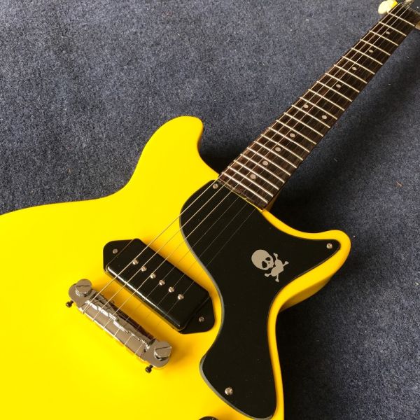 1959 LP Junior electric guitar yellow color one piece bridge pickup mahogany body neck