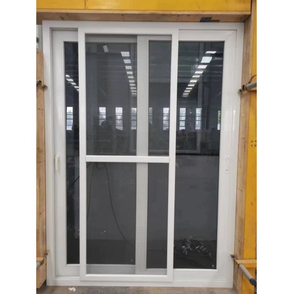 Custommized Commercial Sliding Glass Entry Doors Double Glass Exterior PVC Door