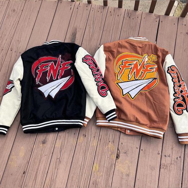 Spring Autumn Heavy Embroidered Streetwear Varsity Jacket
