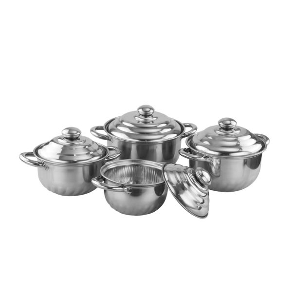 3pcs stainless steel cookware set 16cm 18cm 20cm pot for kitchen