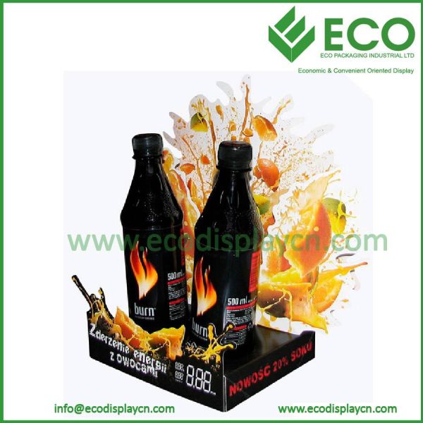 New Idea POP Conter Top Advertising Corrugated Cardboard Display For Energy Drinks
