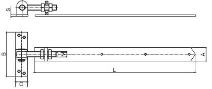 M16 Adjustable Wooden Farm Gate Hinge Hardware Outdoor Heavy Duty