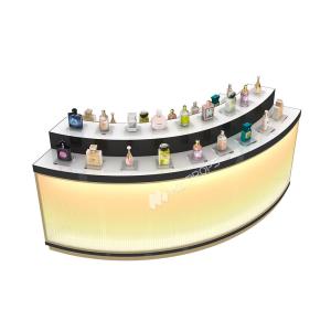 China Perfume Store Rack Curved Boutique Display Platform for Beauty Display Cabinet and Skincare Shop Interior Design on sale