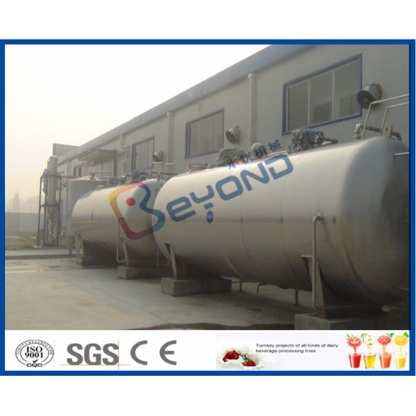 Stainless Steel Large Outdoor Juice Storage Tank , Milk Storage Tank With SUS304 SUS316