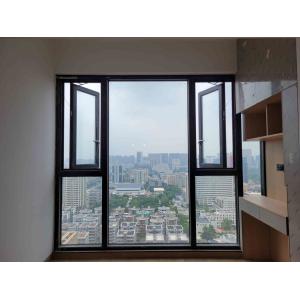White Black Grey Aluminum Casement Windows 90 Degree Opening