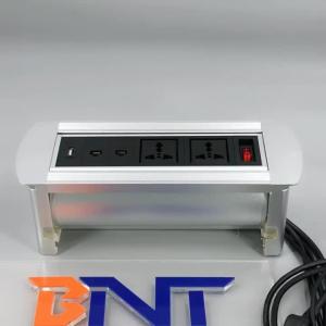 Quality Manual rotating conference table socket outlet with multiple power plug for sale