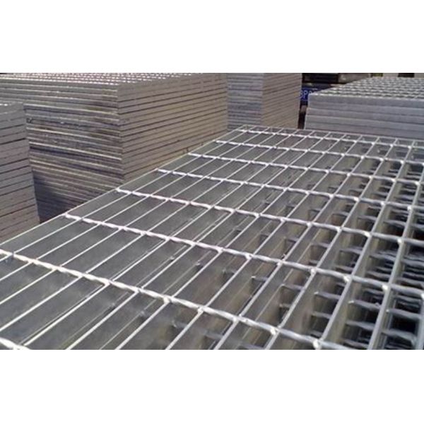 Buy Serrated Galvanized Rebar Grating Pressed 32*5mm  Stair Tread Grating at wholesale prices