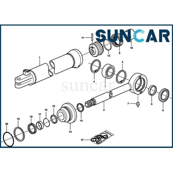 VOE11712388 Steering Cylinder Replacement Kits A35D A40D A45G VOE 11712388 SUNCARVO.L.VO Oil Seal Kit