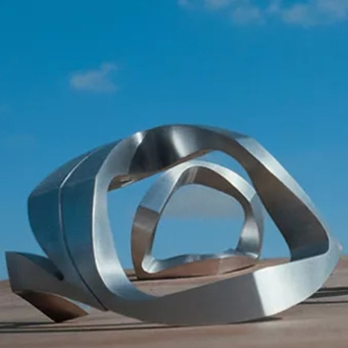 Garden Metal Abstract Modern Loop Stainless Steel Sculptures For Outdoor