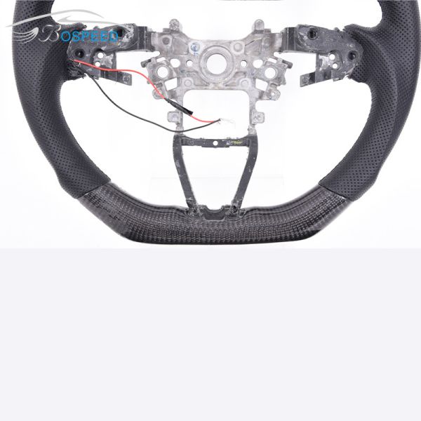 Round Style Honda Carbon Fiber Steering Wheel Civic Plain Weave LED Display