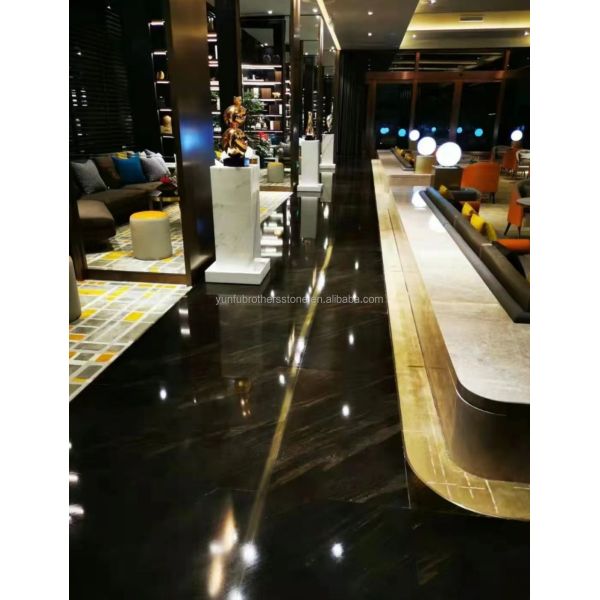 Modern Style Hotel Flooring Sheet Customized Golden Sand Quicksand Brown Granite Marble