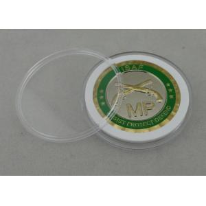 Soft Enamel Personalized Coins , Gold And Nickel Plate Anniversary Coin