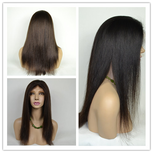 Elegant-wig top quality Indian remy hair piece super thin skin v-looped toupee for men